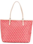 Lancaster Geometric Pattern Tote - Red