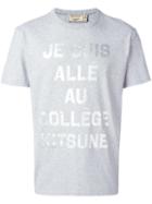 Maison Kitsuné 'college' T-shirt, Men's, Size: Xs, Grey, Cotton