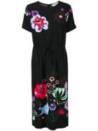 Essentiel Antwerp Run Gathered Waist Floral Dress - Black