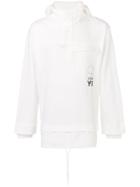 Y-3 Logo Button-up Hoodie - White
