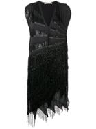 Amen Multi-beads Cocktail Dress - Black