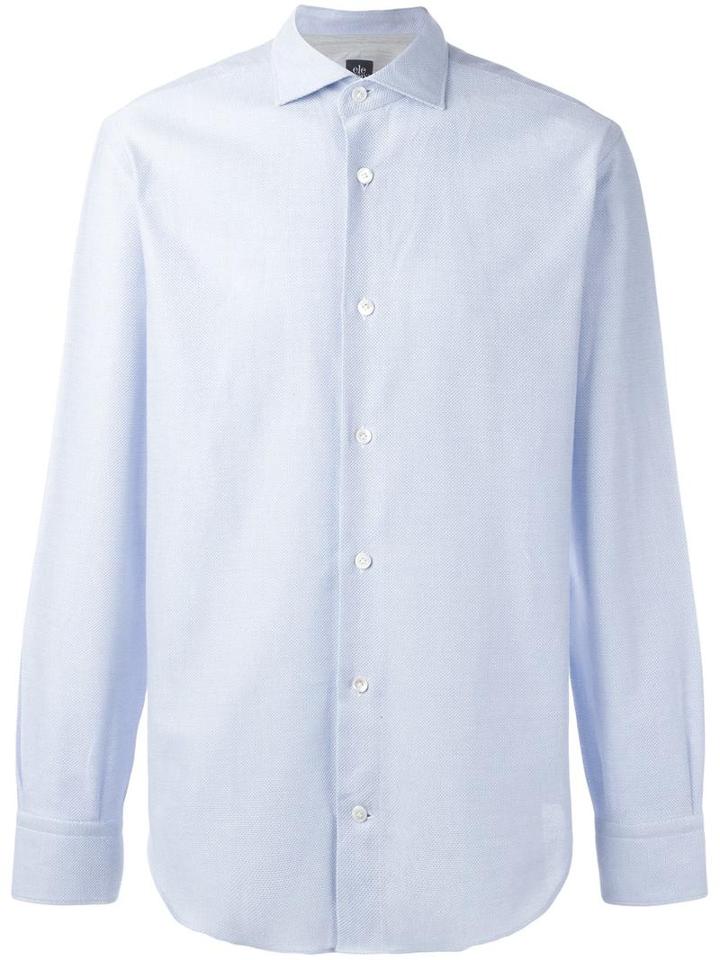 Eleventy Classic Shirt, Men's, Size: 42, Blue, Cotton