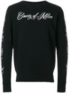 Marcelo Burlon County Of Milan - Wonk Crewneck Sweatshirt - Men - Cotton - Xs, Black, Cotton