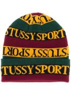Stussy Logo Pattern Knitted Hat - Green