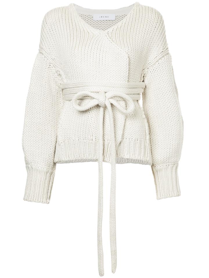 Irene Belted Cardigan - White