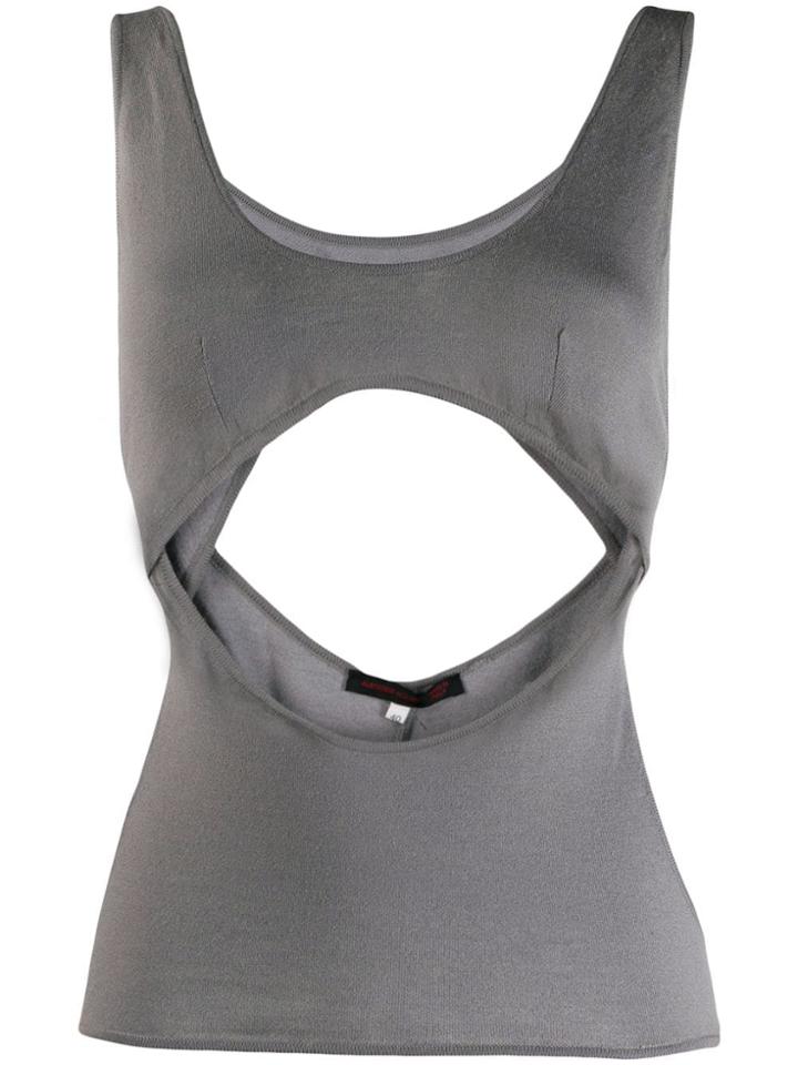 Alexander Mcqueen 2002's Cut-out Tank - Grey