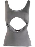 Alexander Mcqueen 2002's Cut-out Tank - Grey
