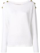 Michael Michael Kors Button Detail Sweater - White