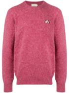 Maison Kitsuné Brushed Pullover - Pink & Purple