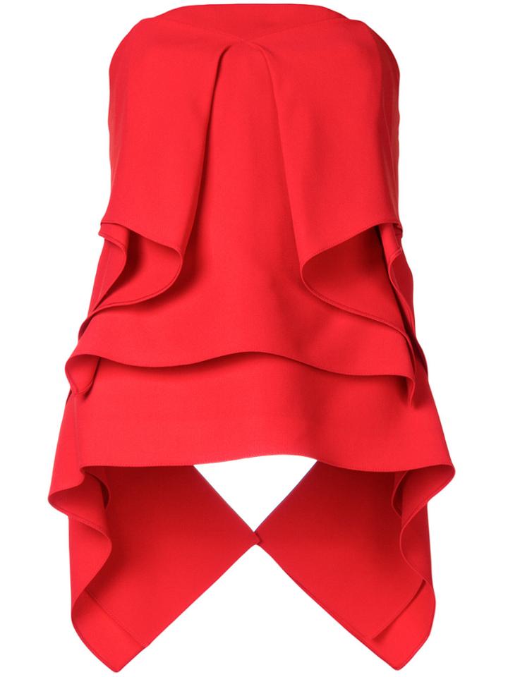 Roland Mouret Sleeveless Ruffle Top - Red