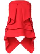 Roland Mouret Sleeveless Ruffle Top - Red