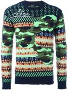 Diesel Multi Print Jumper, Men's, Size: Large, Cotton/nylon/polyester/alpaca