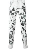 Maison Margiela Polaroid Print Jeans, Men's, Size: 31, White, Cotton