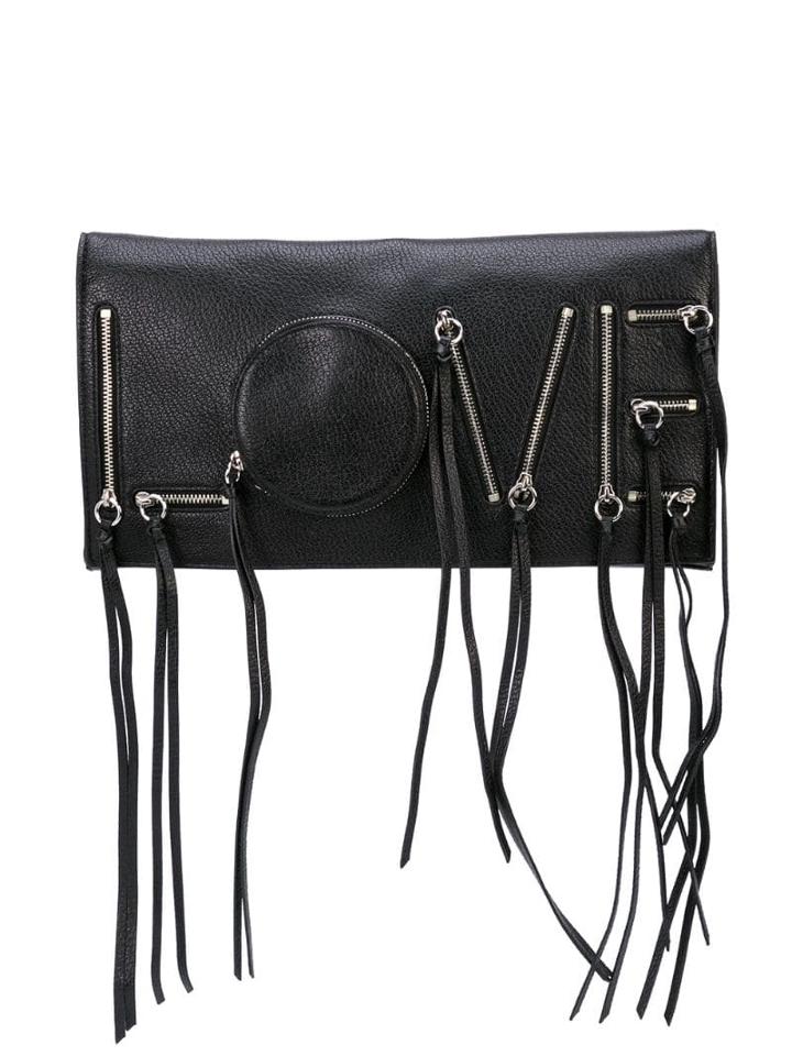 Rebecca Minkoff Love Zip-embellished Clutch - Black