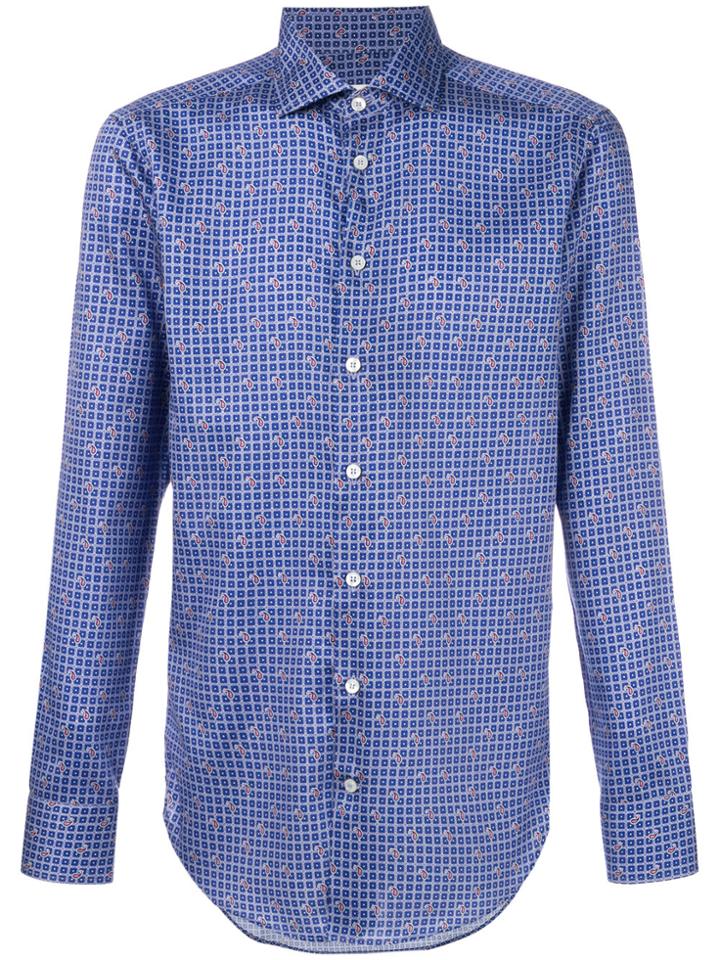 Etro Square And Paisley Print Shirt - Blue