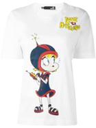 Love Moschino 'st. Space Donnina' T-shirt, Women's, Size: 40, White, Cotton