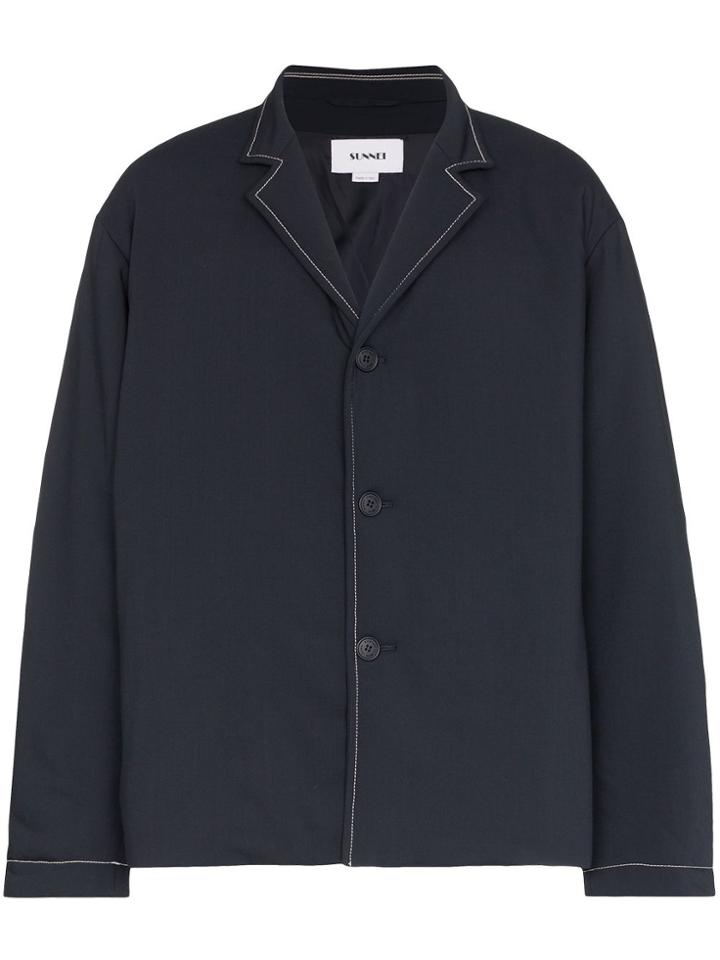 Sunnei Padded Blazer Style Jacket - Blue