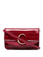 Chloé C-embellished Shoulder Bag - Red