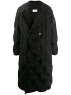 Maison Margiela Oversized Quilted Trench Coat - Black