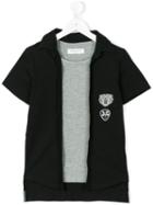 John Galliano Kids - Dual Layer Hooded Top - Kids - Cotton - 12 Yrs, Black