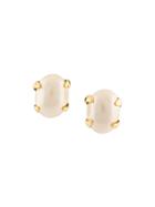 Chanel Vintage Pearl Clip-on Stud Earrings - White