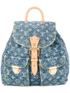 Louis Vuitton Vintage Denim Monogram Backpack - Blue