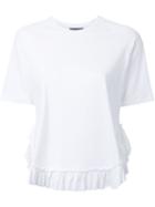Simone Rocha Ruffled Hem T-shirt, Women's, Size: Medium, White, Cotton