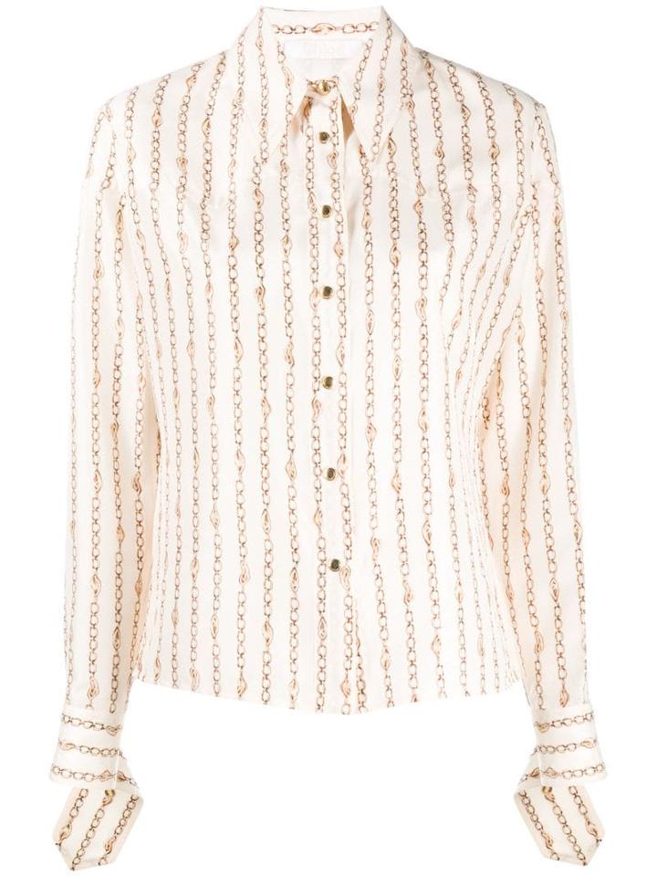 Chloé Chain Print Shirt - White