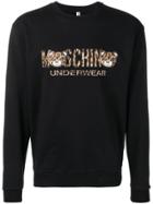 Moschino Leopard Logo Sweatshirt - Black