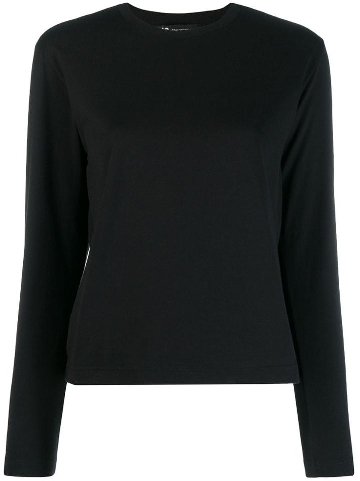 Y-3 Logo Print Long Sleeve Top - Black