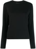 Y-3 Logo Print Long Sleeve Top - Black
