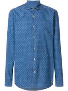 Borriello Printed Denim Shirt - Blue