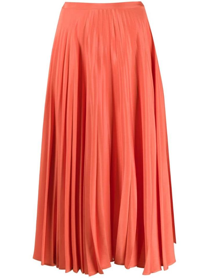Chinti & Parker Pleated Skirt - Orange