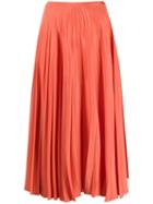 Chinti & Parker Pleated Skirt - Orange