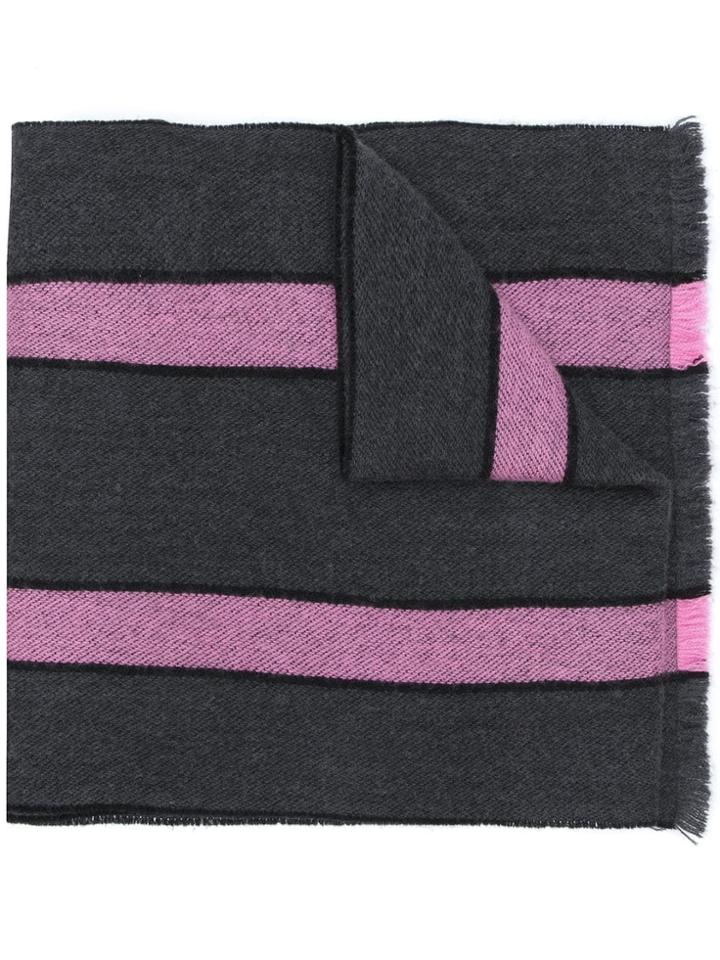Destin Collage Striped Scarf - Grey