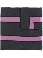 Destin Collage Striped Scarf - Grey
