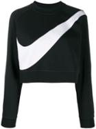 Nike Swoosh Fleece Crewneck Sweatshirt - Black