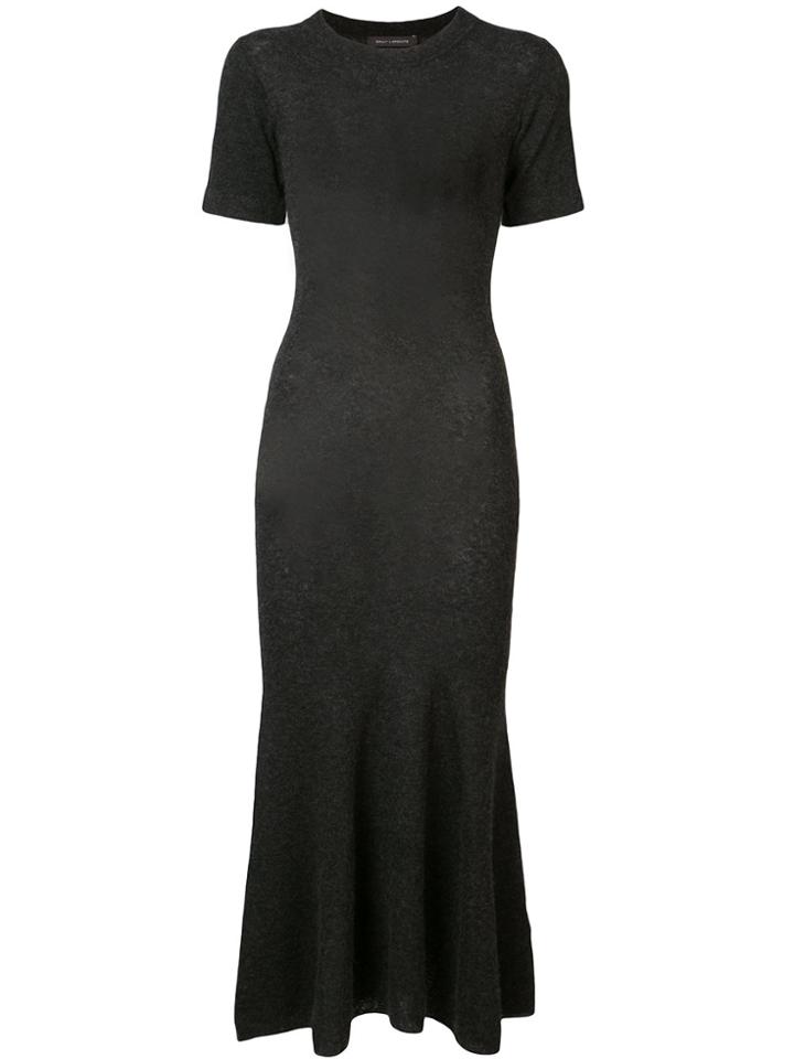 Sally Lapointe Fine Gauge Knitted Dress - Grey