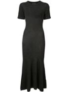 Sally Lapointe Fine Gauge Knitted Dress - Grey