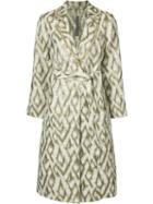 Raquel Allegra Print Coat, Women's, Size: 0, White, Cotton