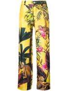F.r.s For Restless Sleepers Graphic Print Tailored Trousers - Yellow