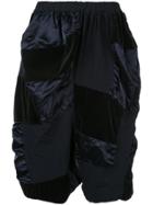 Comme Des Garçons Vintage Patchwork Draped Shorts - Blue