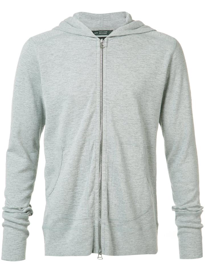 Wings+horns Zipped Hoody - Grey
