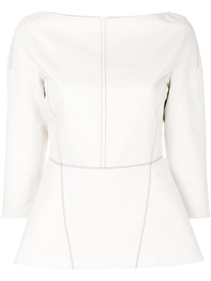 Marni Shirt With Top Stitch Detailing - Nude & Neutrals