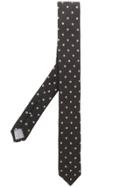 Eleventy Dot Embroidery Tie - Brown