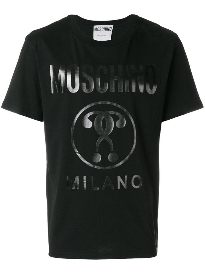 Moschino Vinyl Print T-shirt - Black