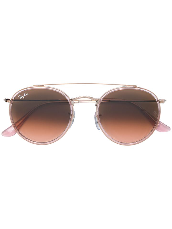 Ray-ban Round Double Bridge Sunglasses - Nude & Neutrals