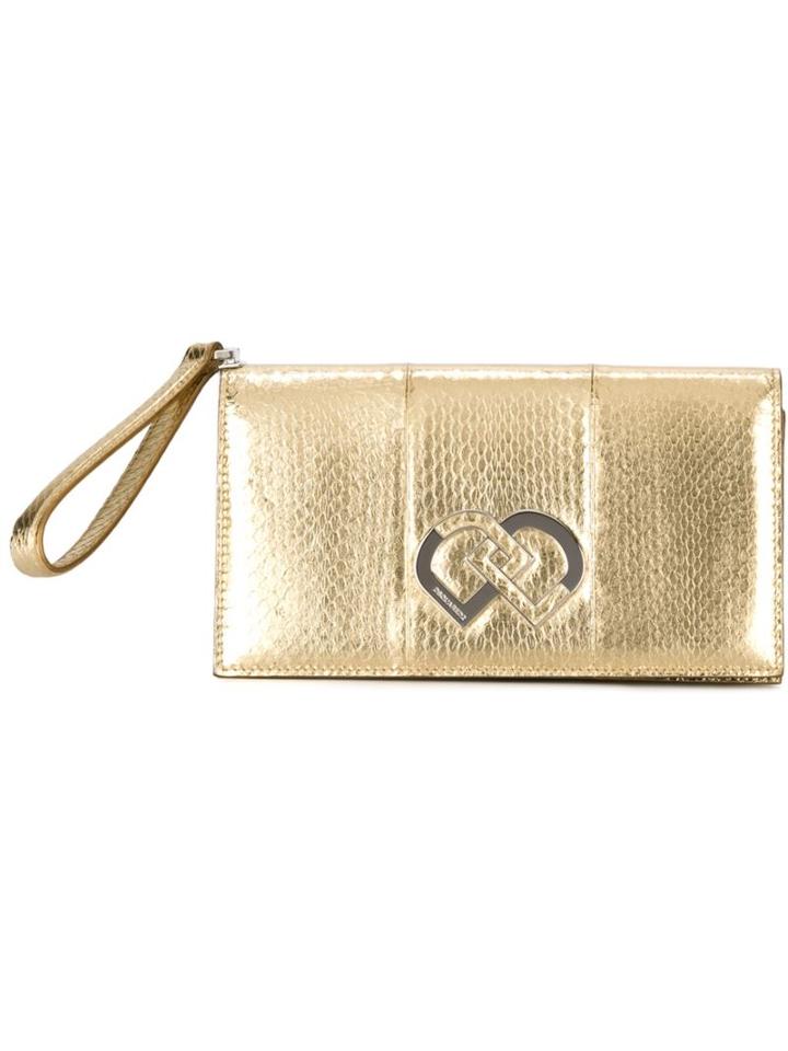 Dsquared2 Dd Clutch, Women's, Grey, Leather