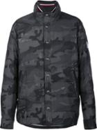 Moncler Gamme Bleu Camouflage Print Jacket, Men's, Size: 2, Grey, Cupro/wool