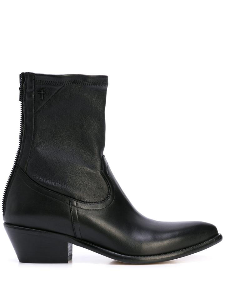 Rta Ankle Zipped Boots - Black